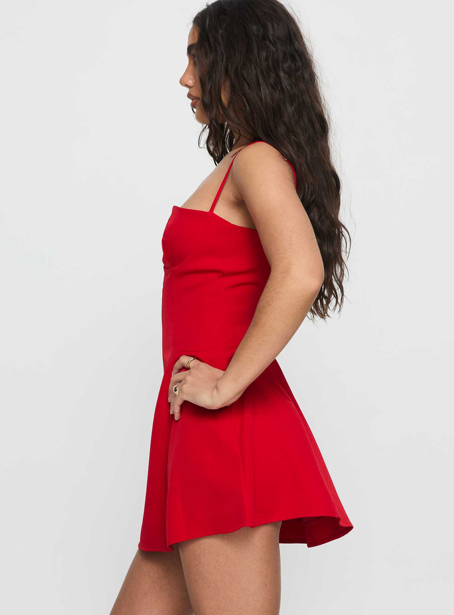 Easy To Love Mini Dress Red · photo 4