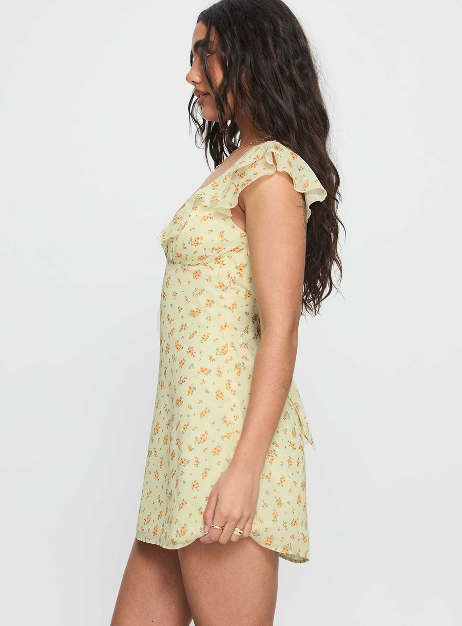 I Guess So Mini Dress Yellow Multi · photo 4
