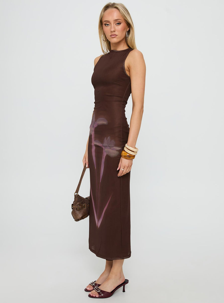 Fayola Maxi Dress Floral Brown · photo 3