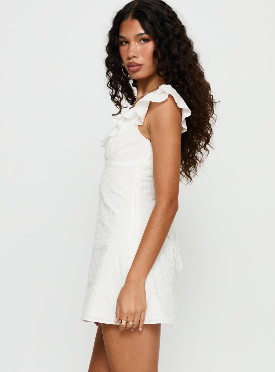I Guess So Cotton Mini Dress White · photo 4