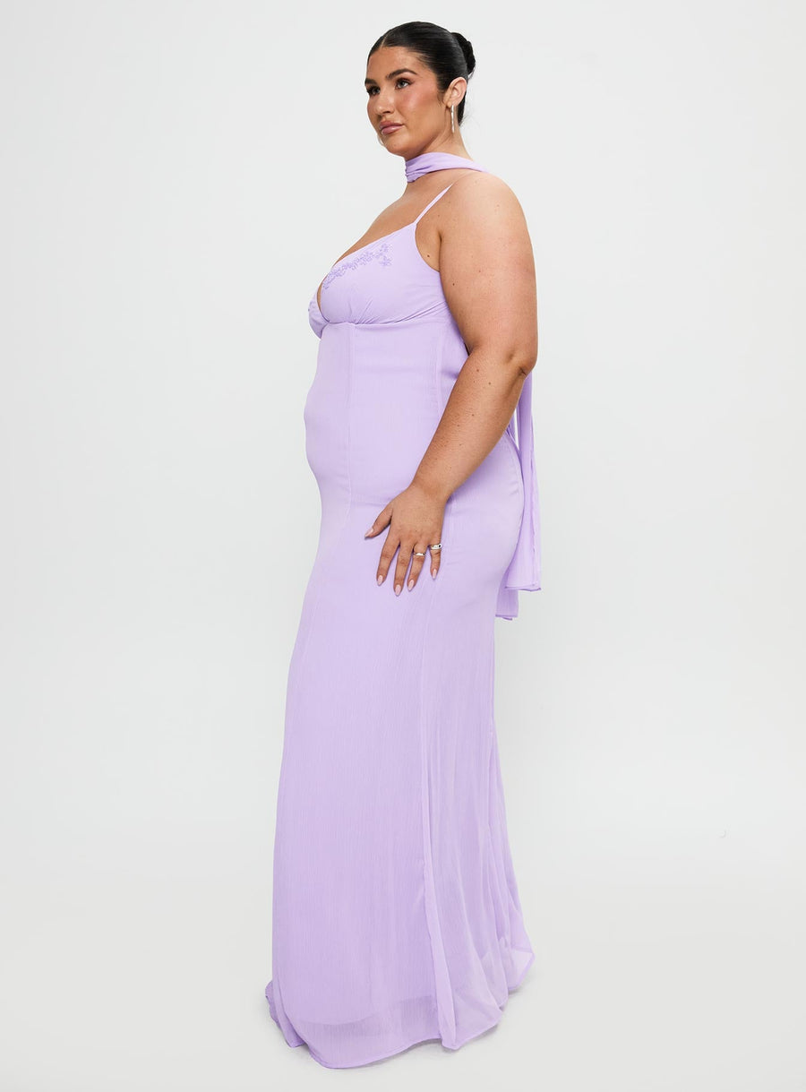 Jadira Scarf Maxi Dress Purple Curve · photo 4