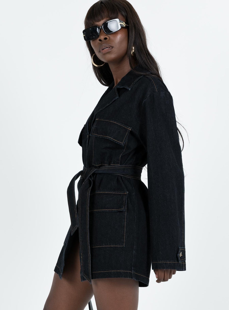 Giselle Mini Dress Dark Denim · photo 6