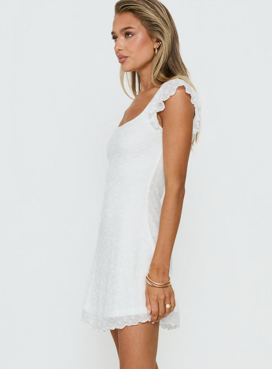 Auroraah Frill Mini Dress White · photo 4