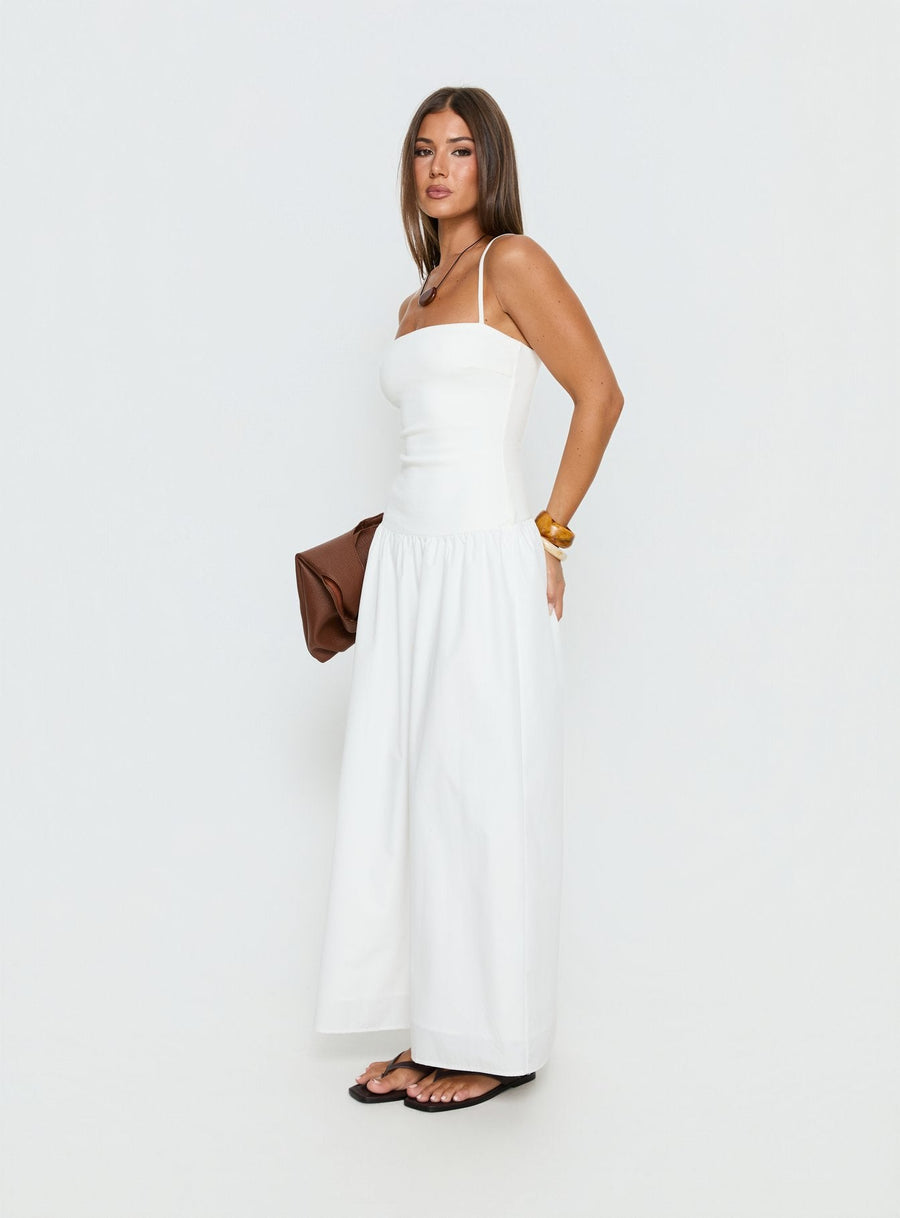 Erroll Drop Waist Knit Maxi Dress White · photo 4