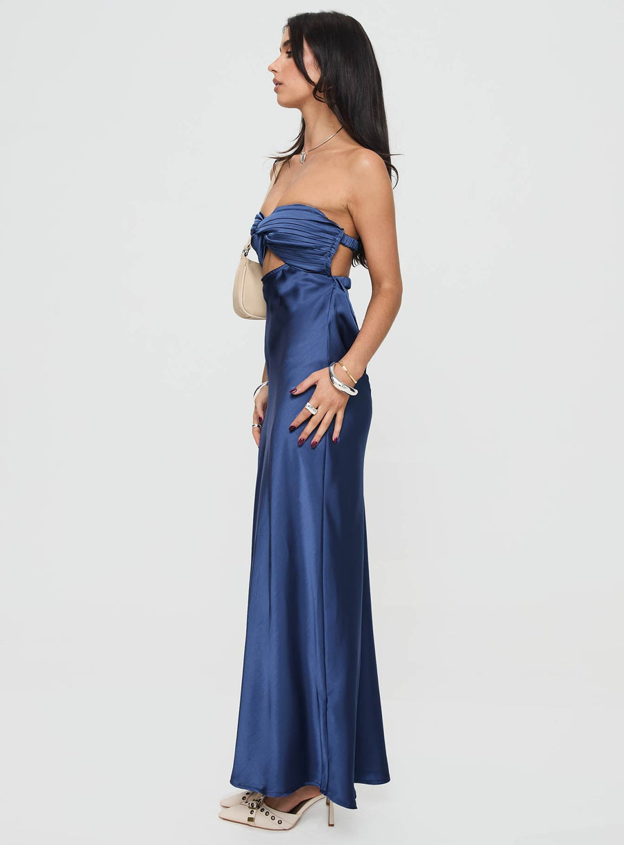 Faviola Strapless Maxi Dress Blue · photo 3