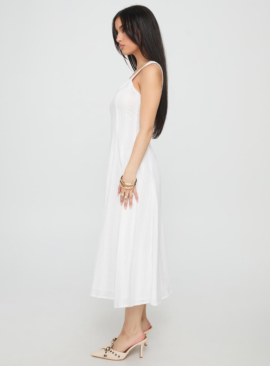 Forever Loved Panelled Midi Dress White · photo 4