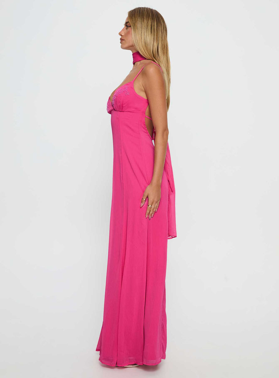 Jadira Scarf Maxi Dress Guava · photo 4