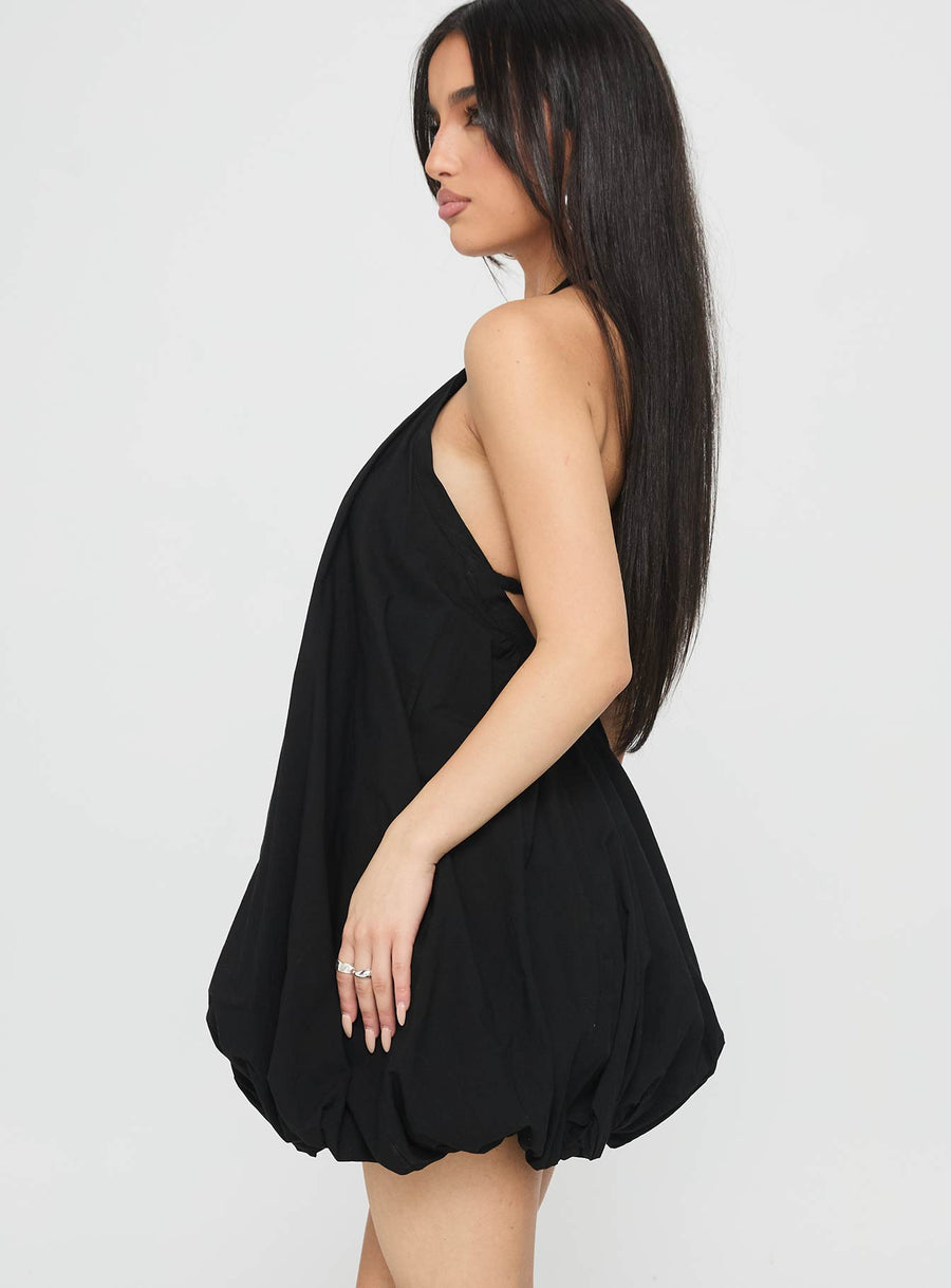 Friandise Bubble Hem Mini Dress Black · photo 3