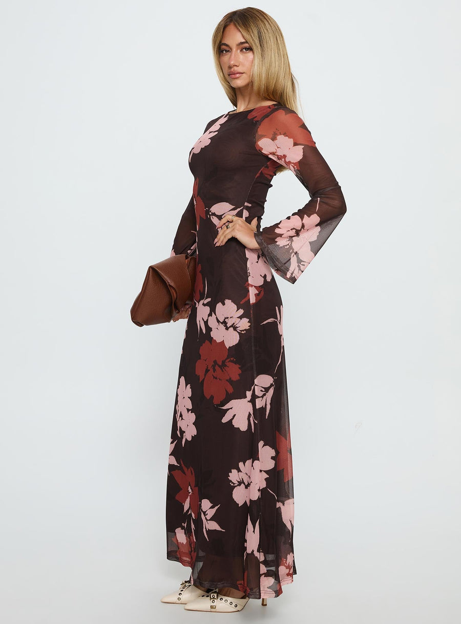 Istefania Long Sleeve Maxi Dress Multi · photo 3