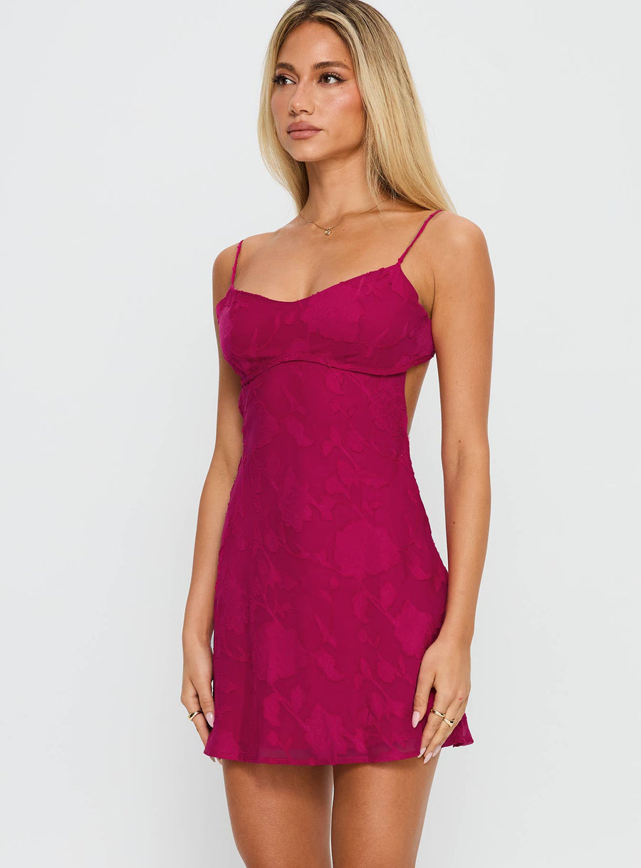 Clemence Mini Dress Hot Pink · photo 3