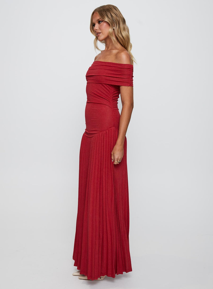 Field Of Dreams Maxi Dress Crimson · photo 4