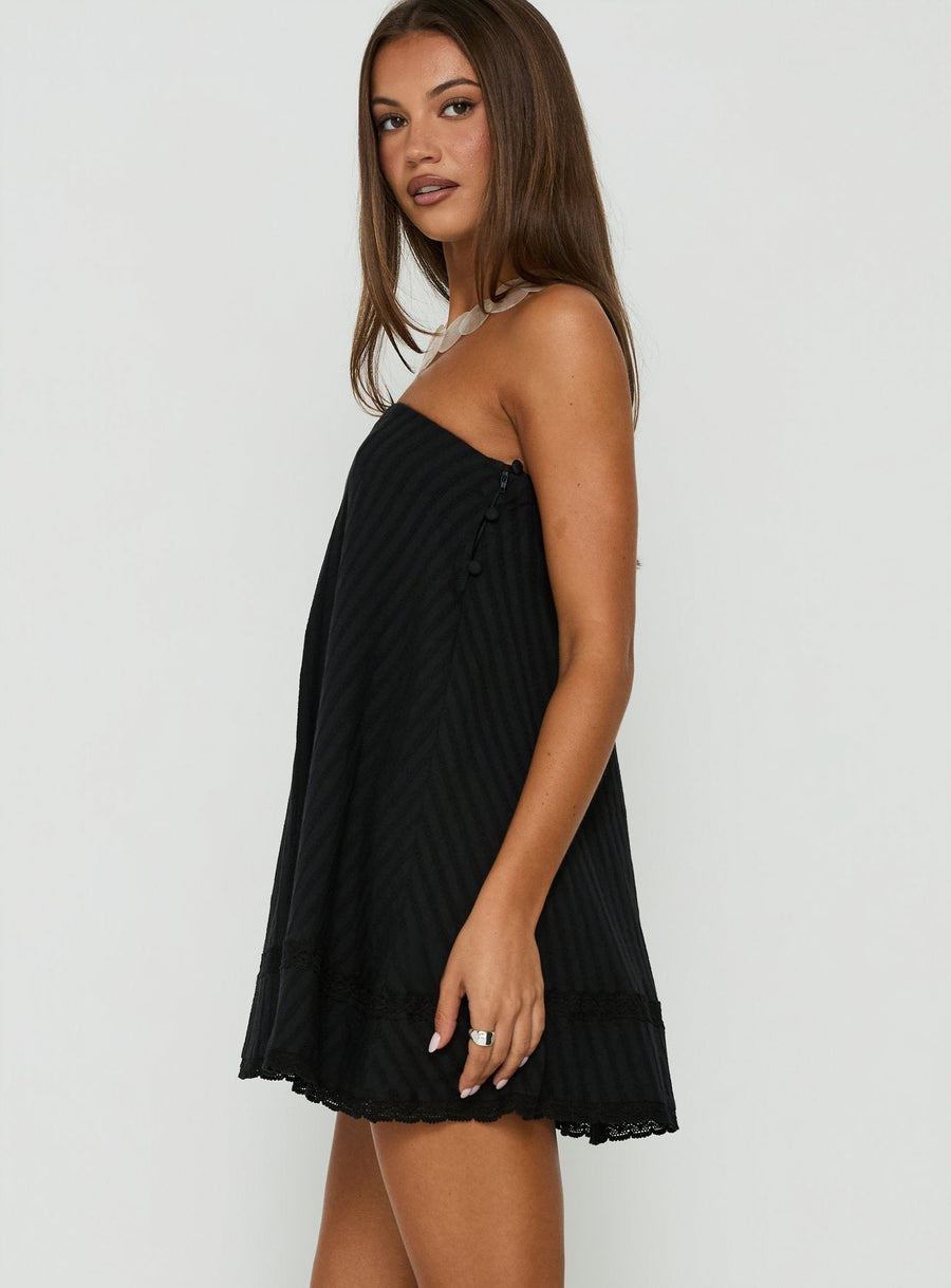 Gypsea Strapless Swing Mini Dress Black · photo 3