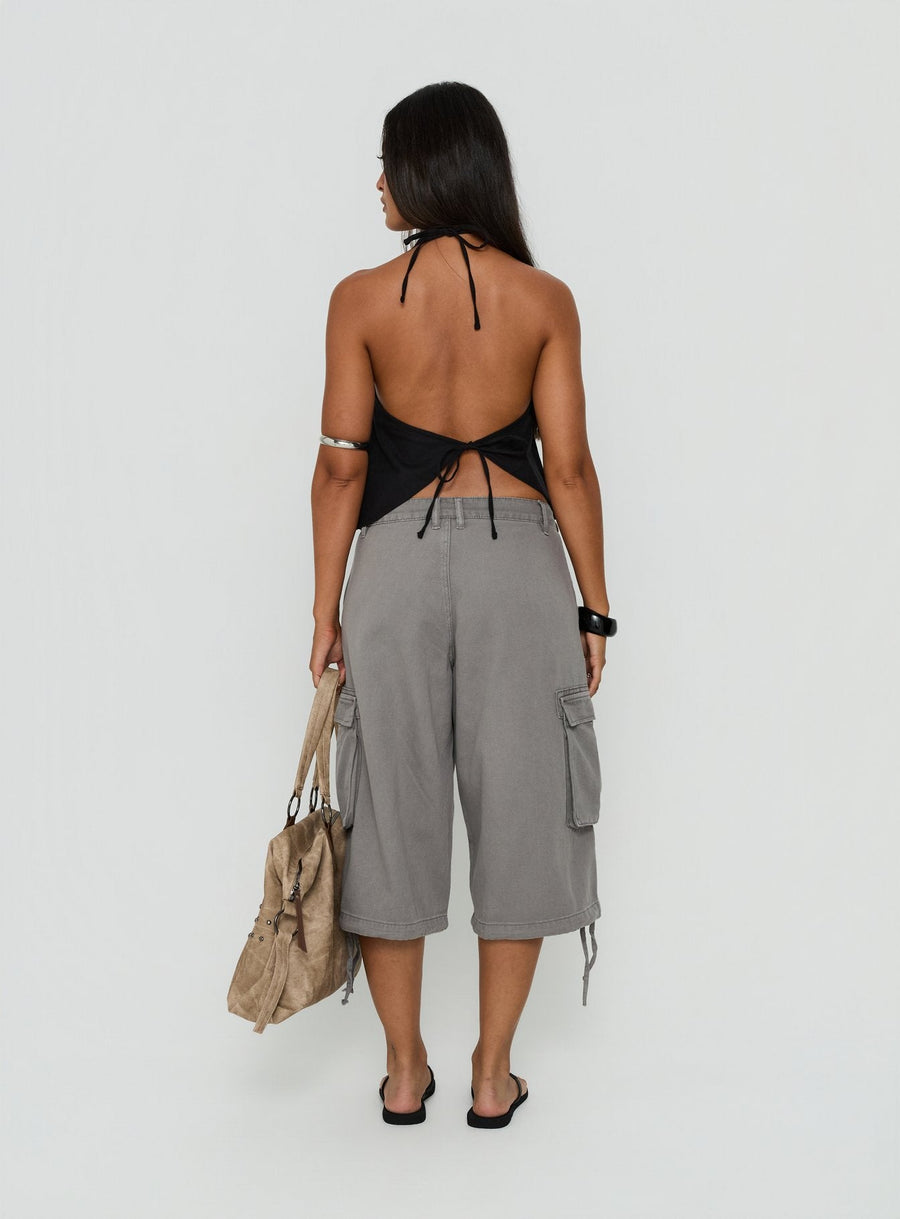 Hudsen Longline Cargo Shorts Charcoal · photo 4