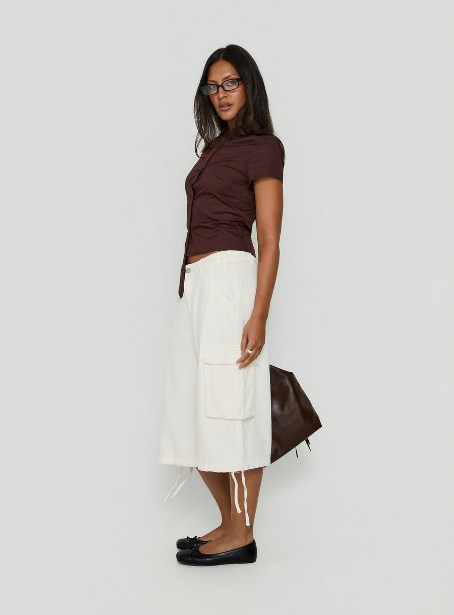 Hudsen Longline Cargo Shorts Cream · photo 5