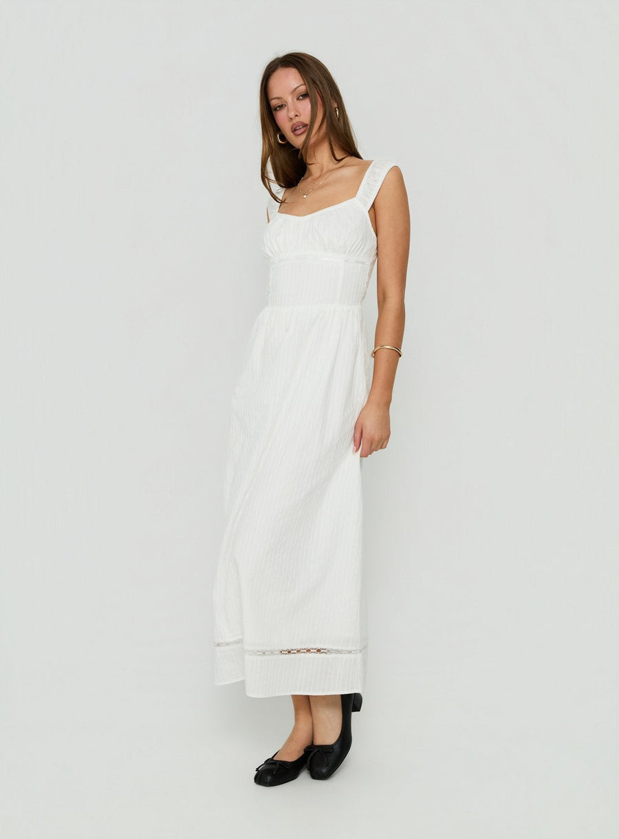 Garconne Textured Maxi Dress White · photo 4