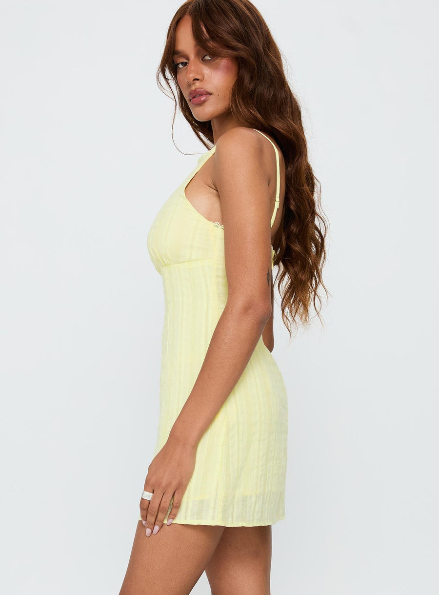 I Know Places Mini Dress Lemon · photo 3