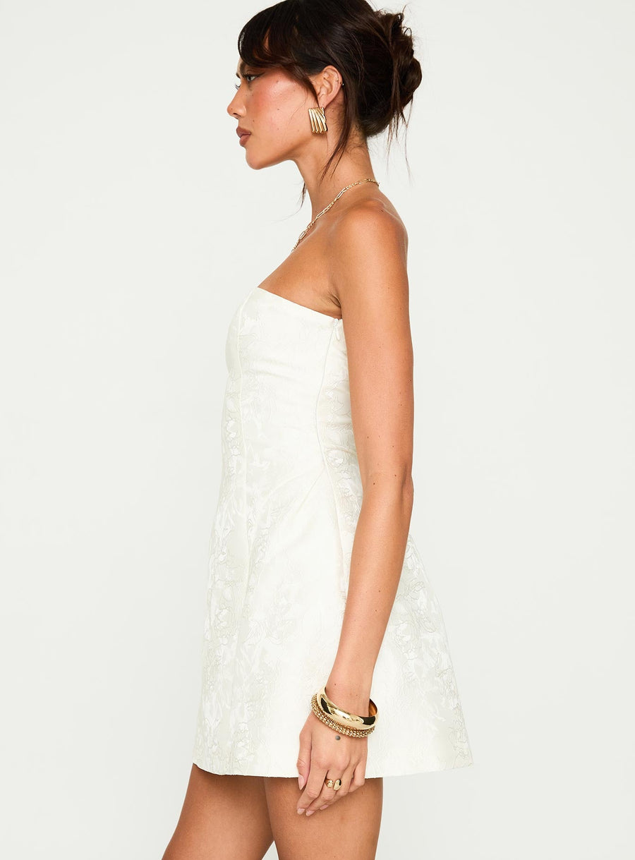 Heaven Sent Strapless Mini Dress White · photo 4