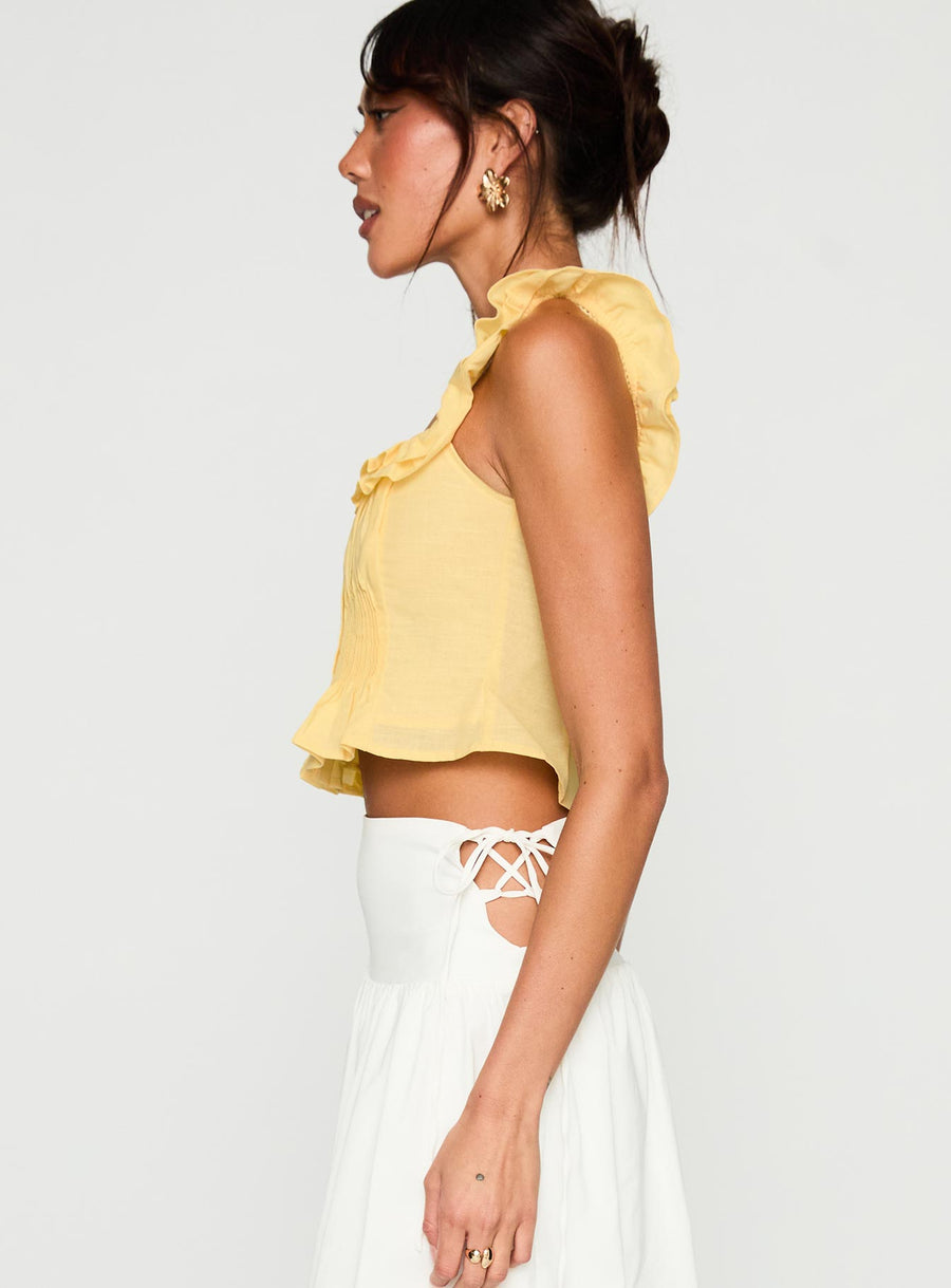 Isadoria Frill Top Yellow · photo 7
