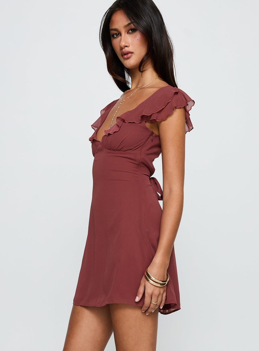 I Guess So Mini Dress Currant · photo 2