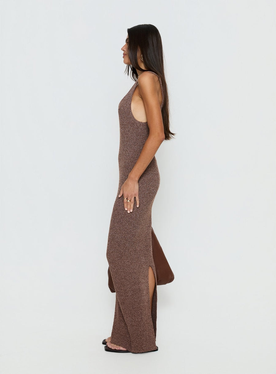 Imirisa Scoop Knit Maxi Dress Mocha · photo 3