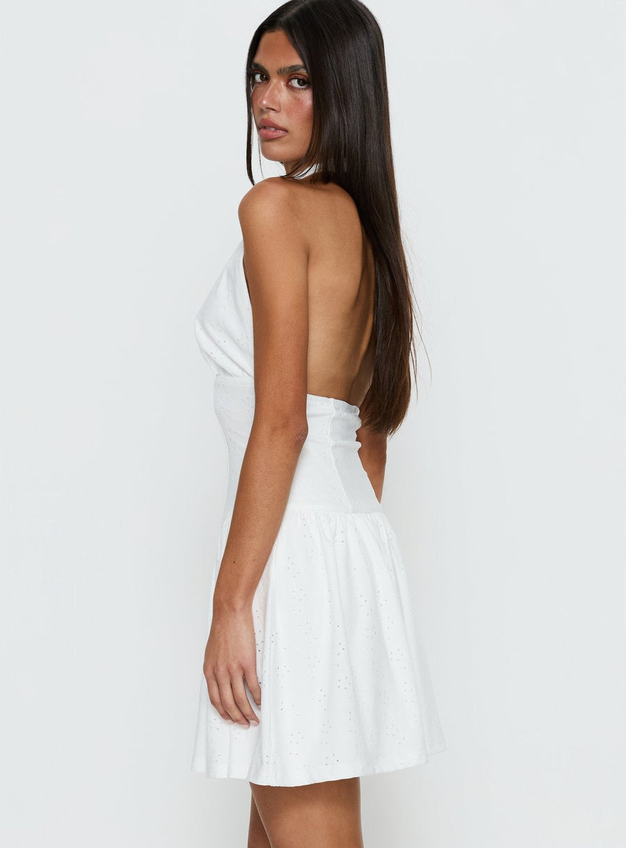 Imojen Halter Mini Dress White · photo 4