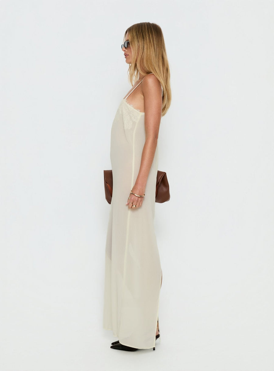 Glacial Sheer Maxi Dress Butter · photo 4