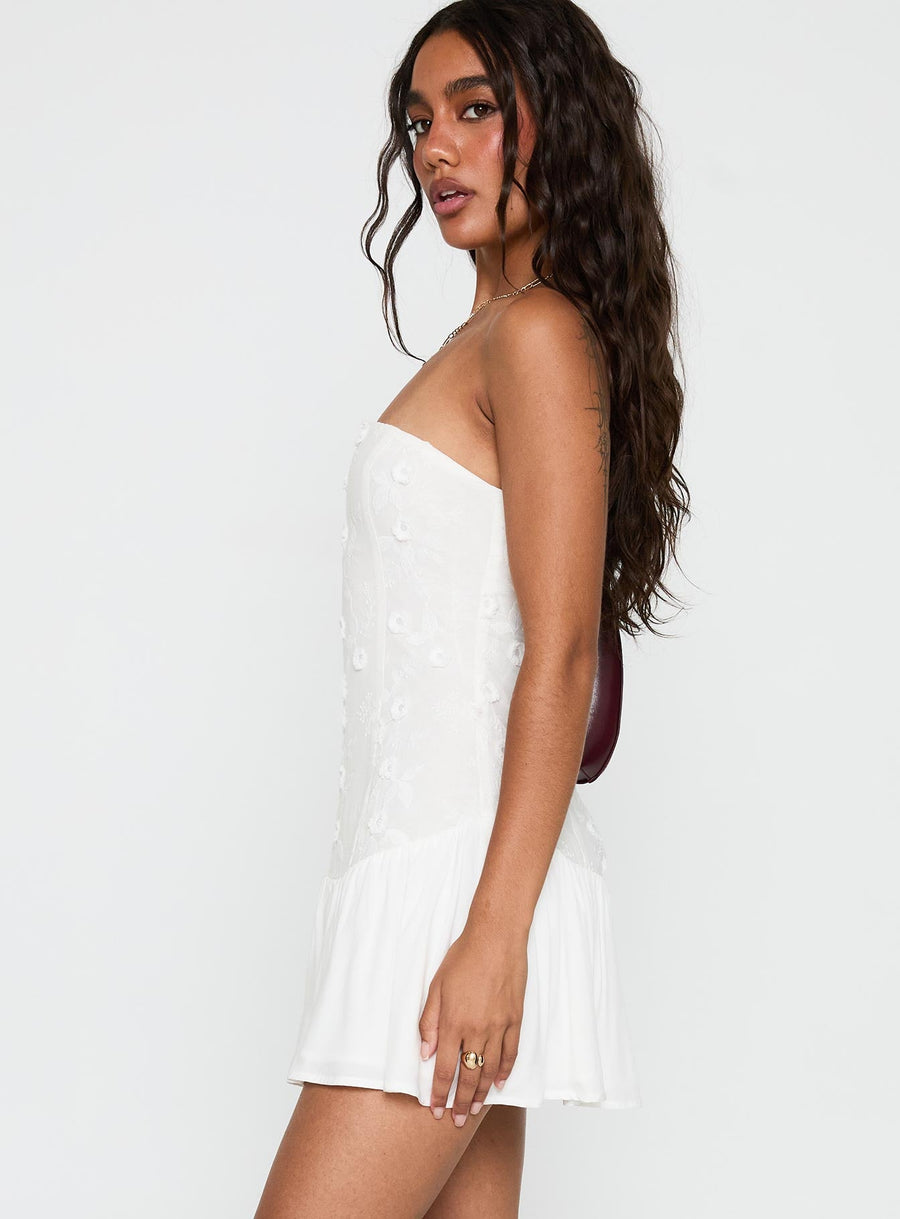 Envie Strapless Mini Dress White · photo 4