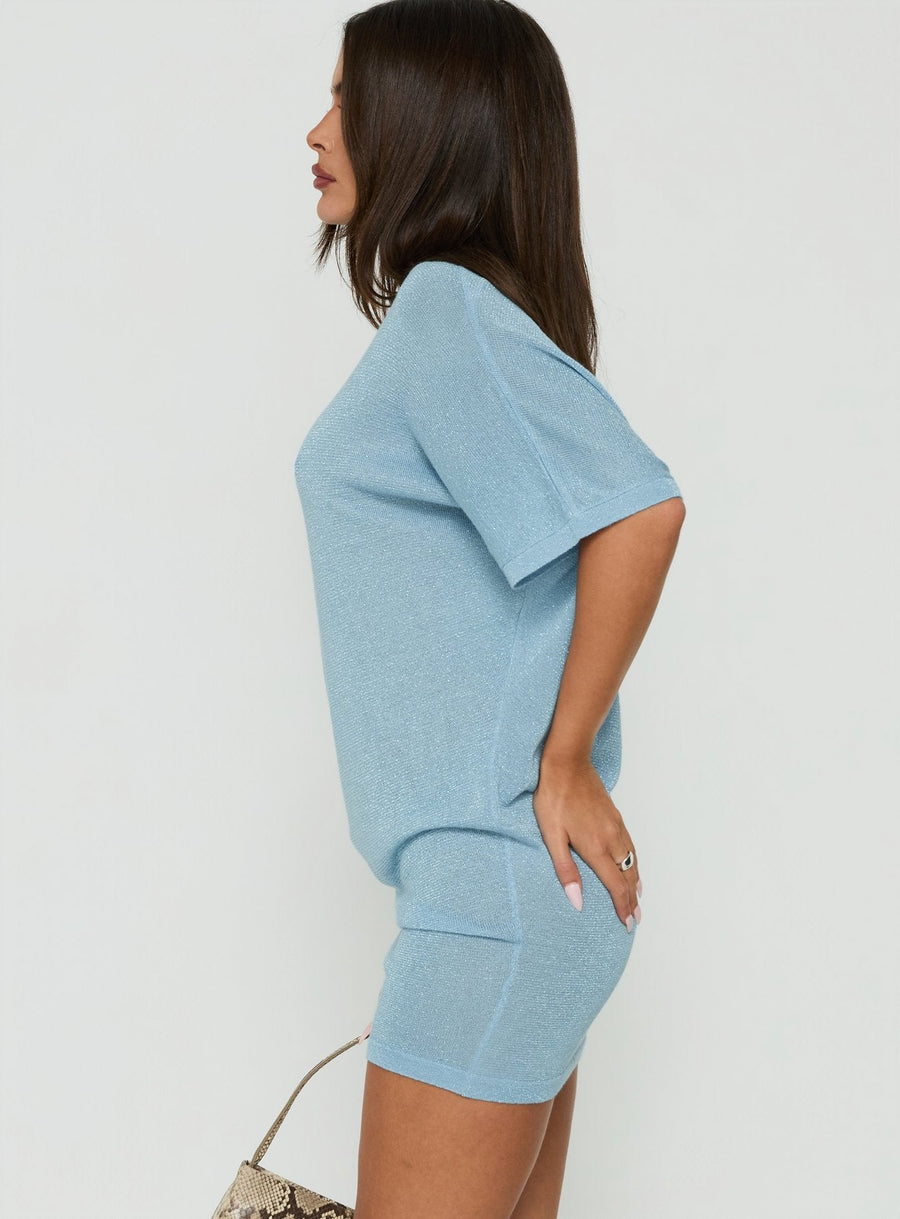 Floresita T-Shirt Knit Mini Dress Blue · photo 4
