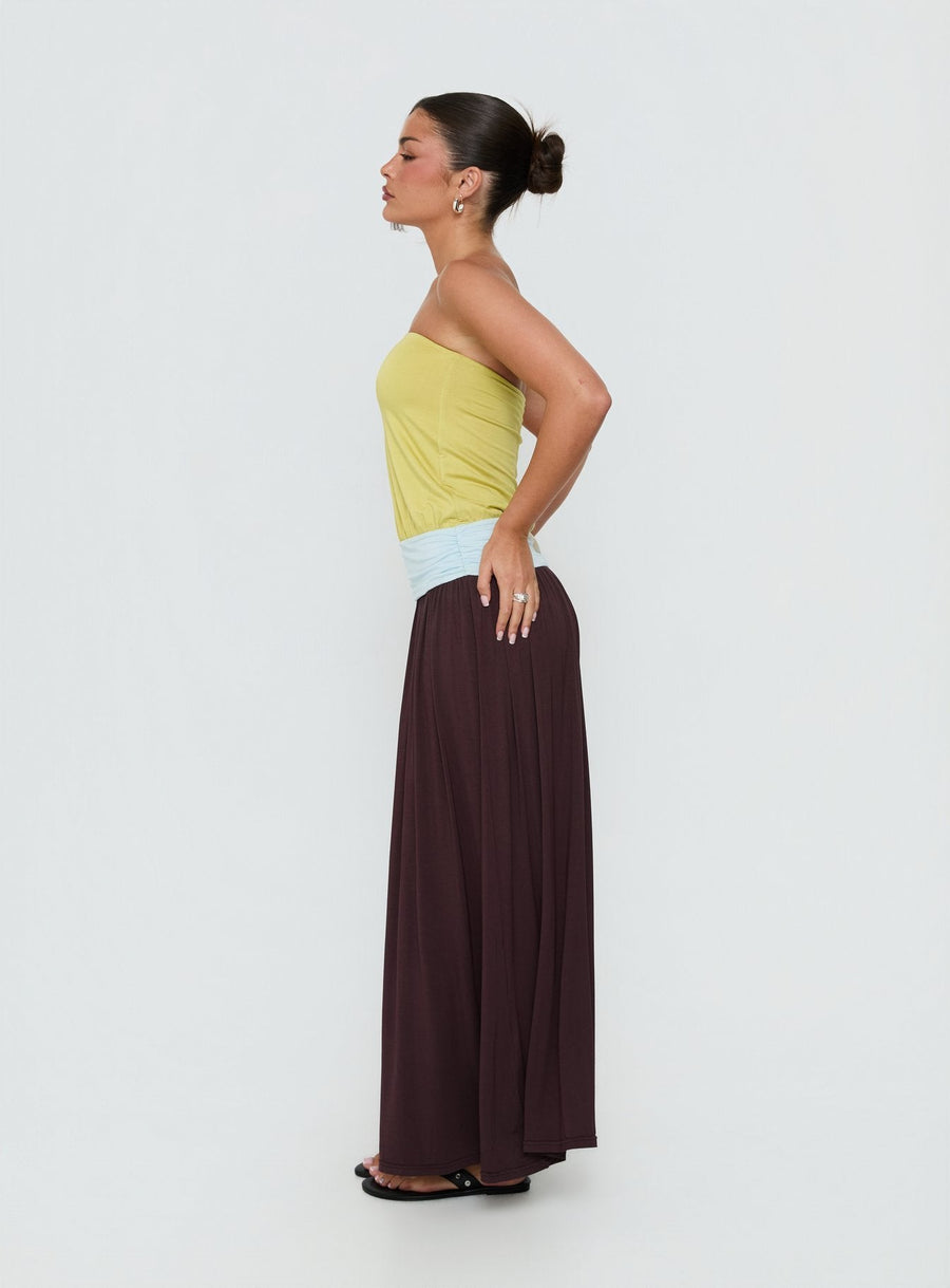 Heart Swarm Colour Block Strapless Maxi Dress Multi · photo 4
