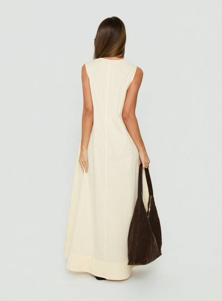 Eberta Ruched Maxi Dress Butter · photo 4