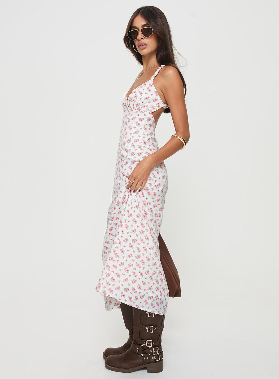 Georgia Midi Dress White / Pink Floral · photo 4