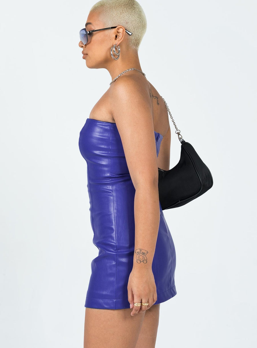 Hailey Strapless Mini Dress Blue · photo 5