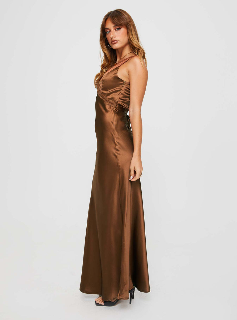 Galloway Maxi Dress Brown · photo 4