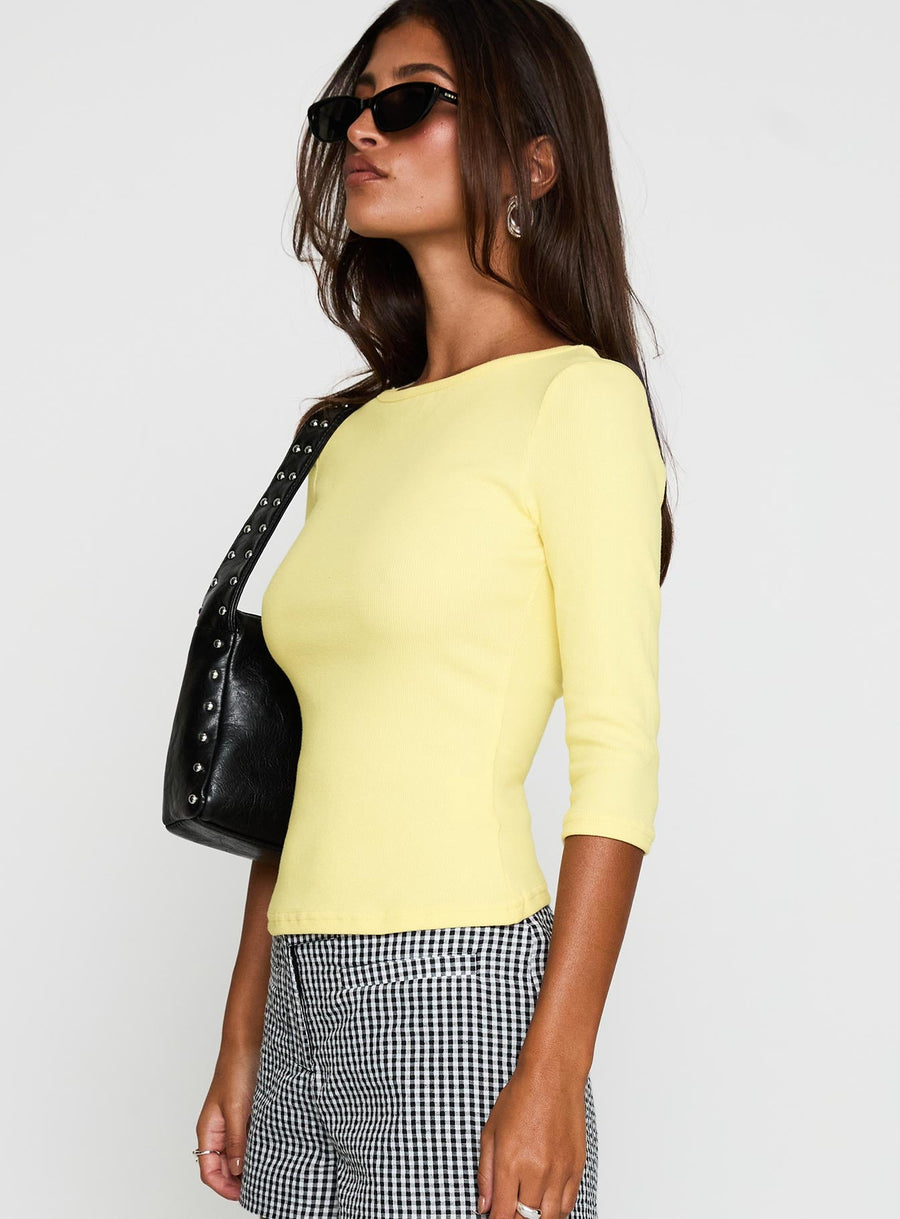 Elaia 3/4 Sleeve Top Yellow · photo 4