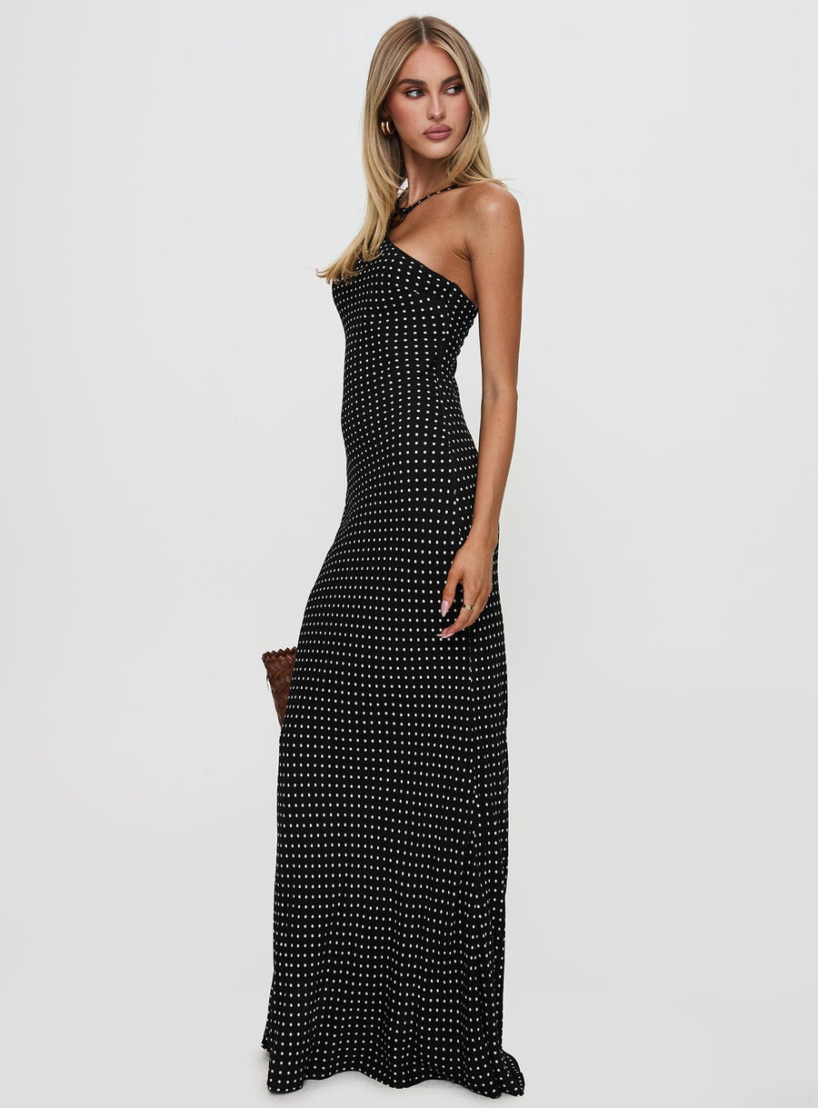 Evyn Halter Maxi Dress Polka Dot · photo 3