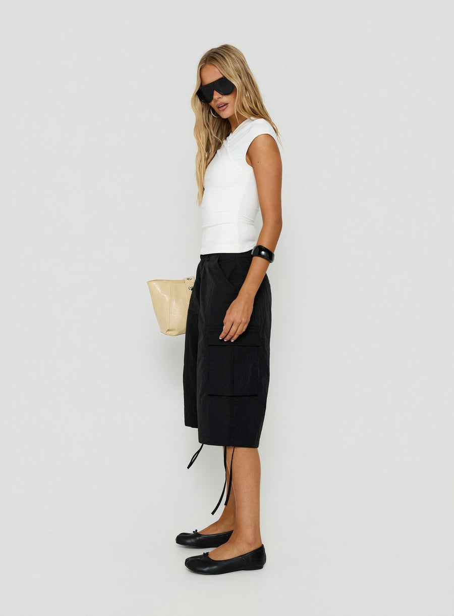 Hudsen Longline Nylon Cargo Shorts Black · photo 4