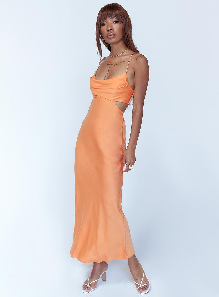 Giselle Midi Dress Orange · photo 4