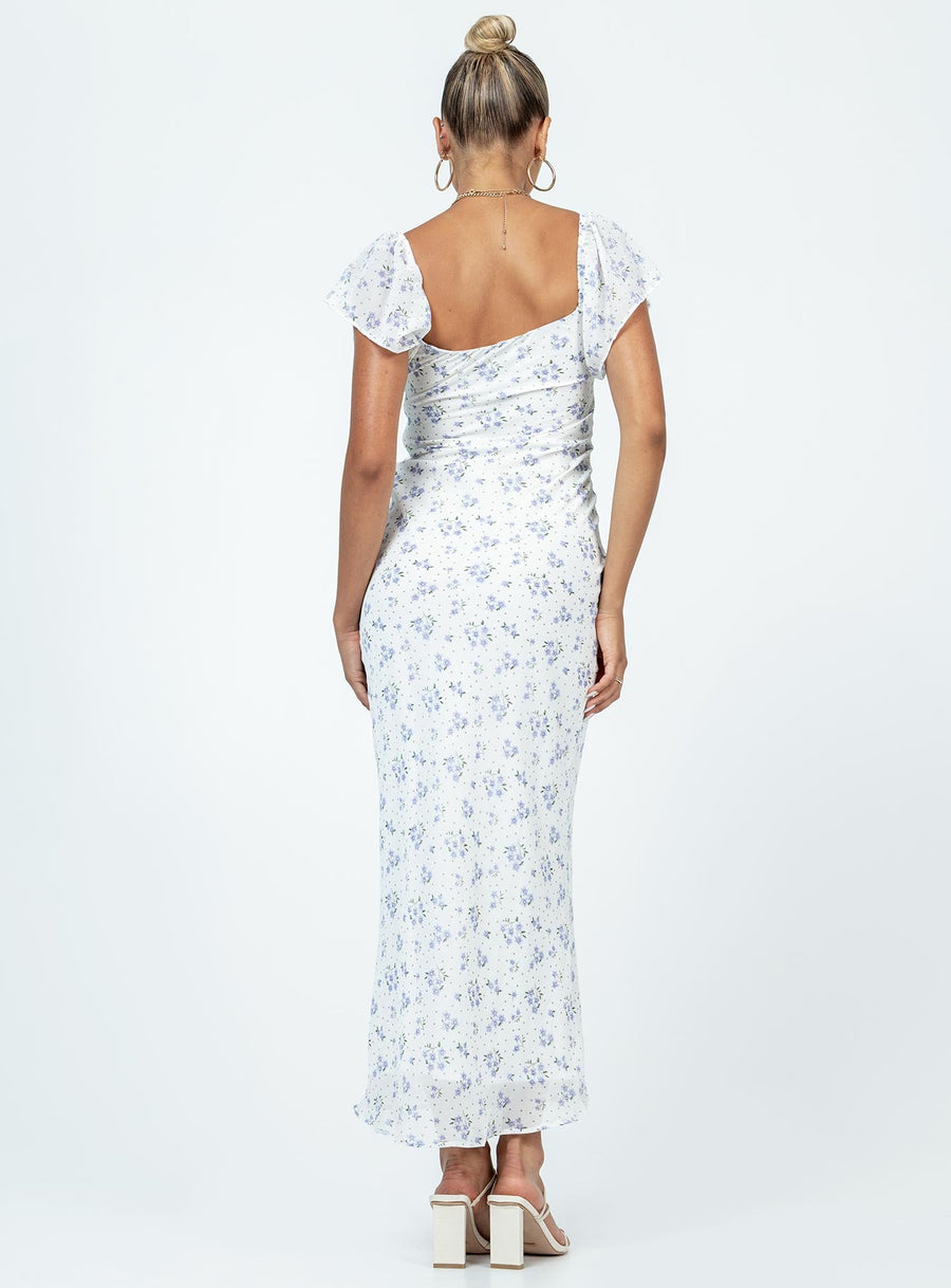 Hera Maxi Dress White Floral · photo 5