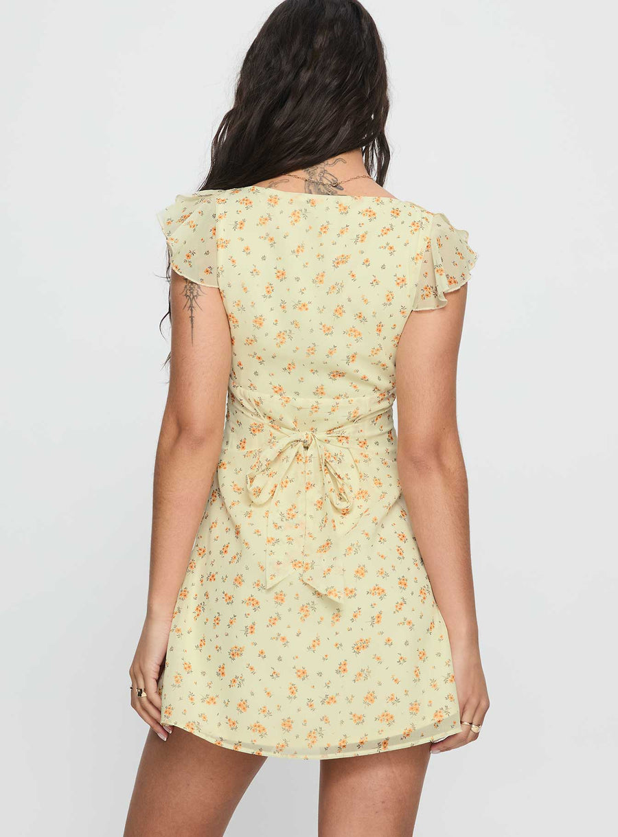 I Guess So Mini Dress Yellow Multi · photo 5