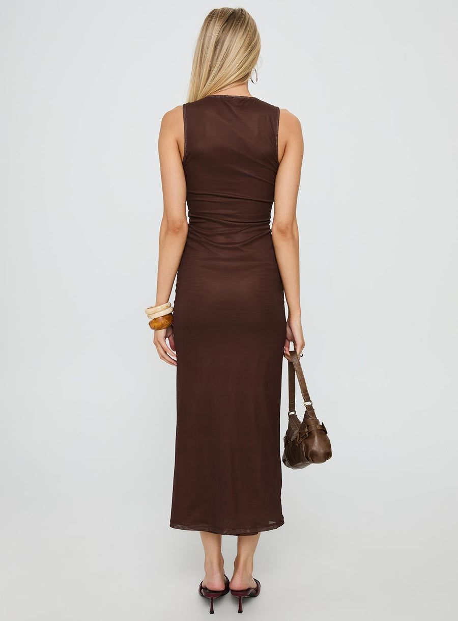 Fayola Maxi Dress Floral Brown · photo 4