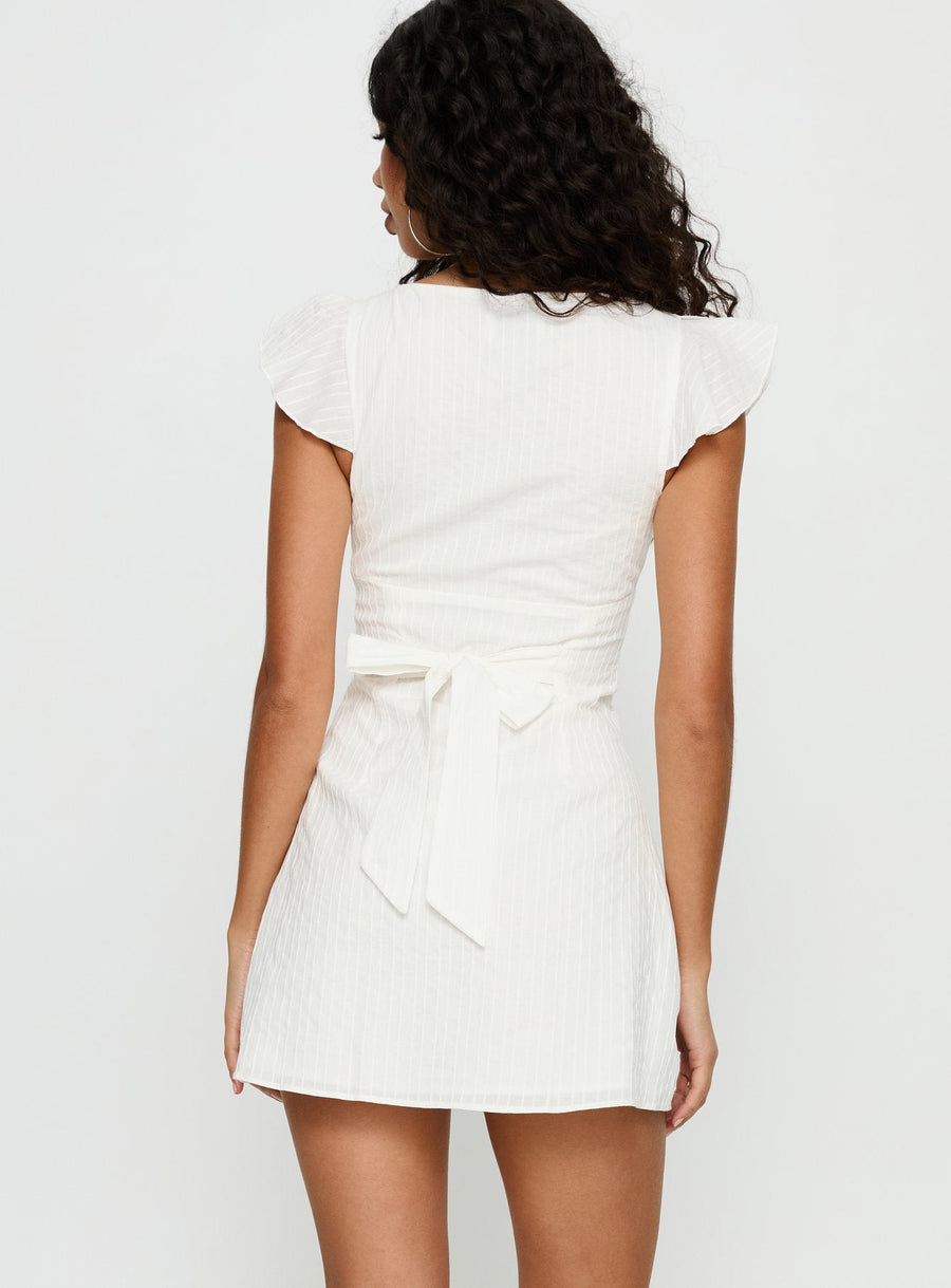 I Guess So Cotton Mini Dress White · photo 5