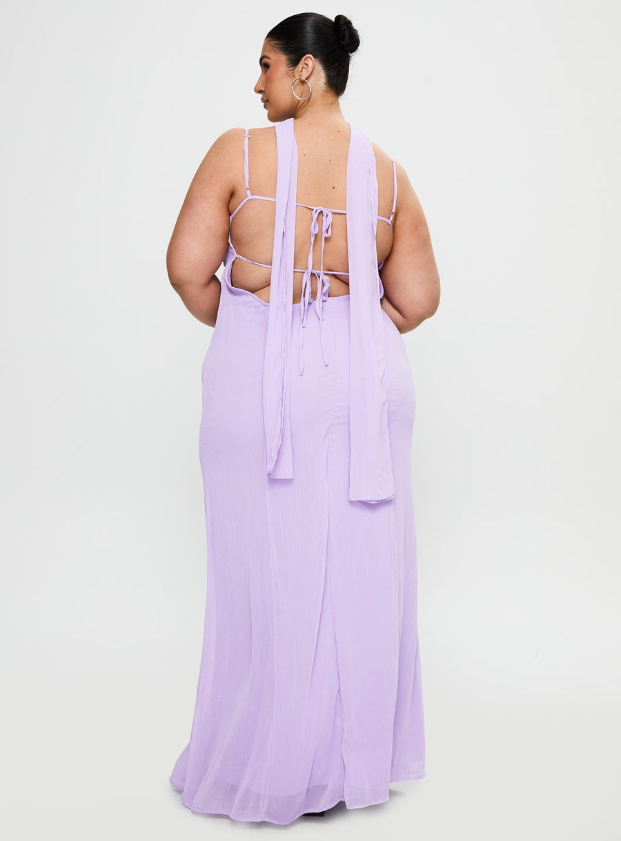 Jadira Scarf Maxi Dress Purple Curve · photo 5
