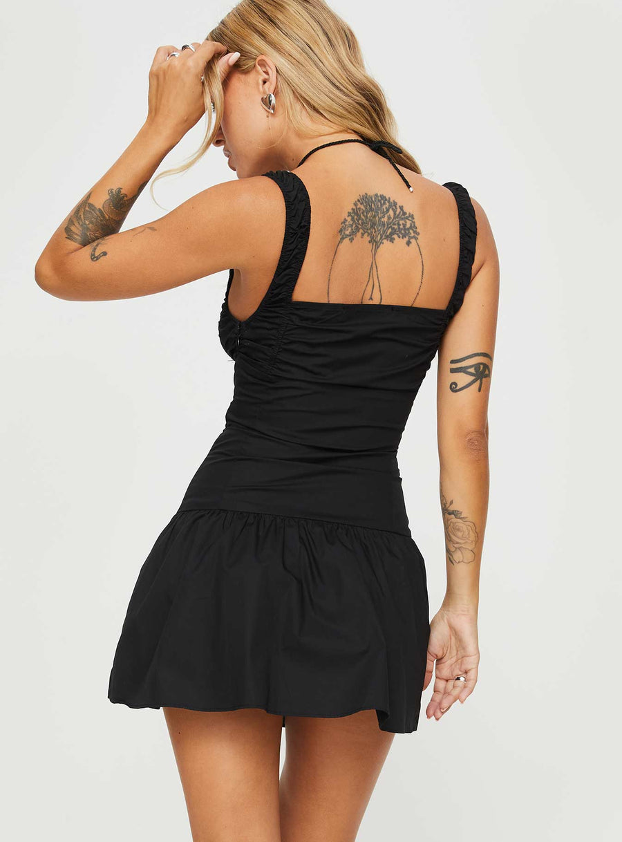 Heart Shaped Mini Dress Black · photo 7