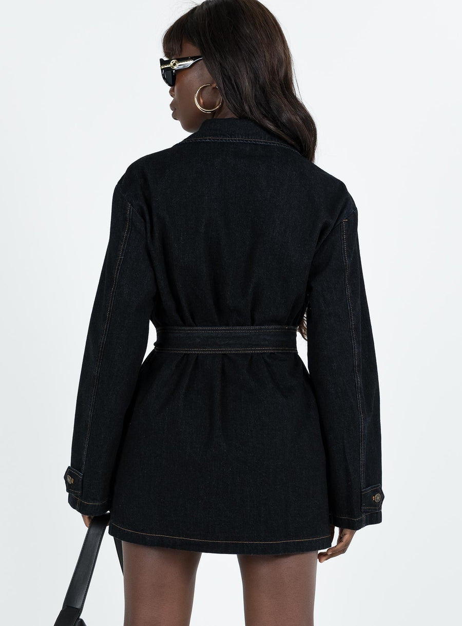 Giselle Mini Dress Dark Denim · photo 8