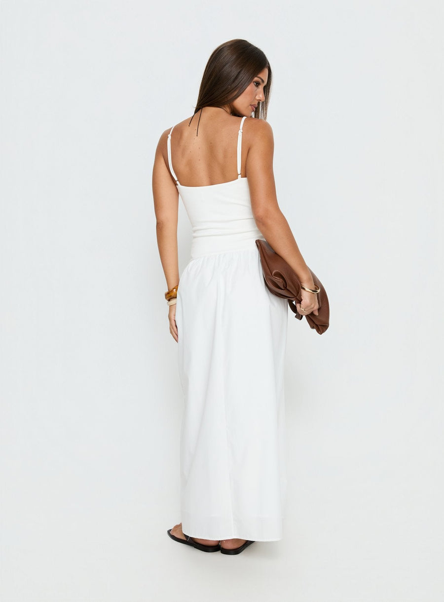 Erroll Drop Waist Knit Maxi Dress White · photo 5