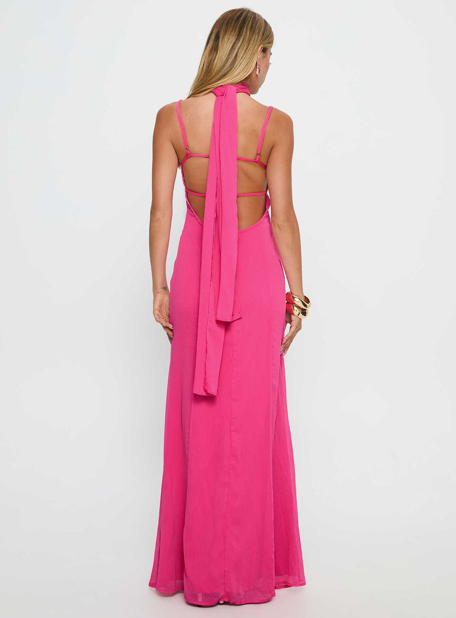 Jadira Scarf Maxi Dress Guava · photo 5