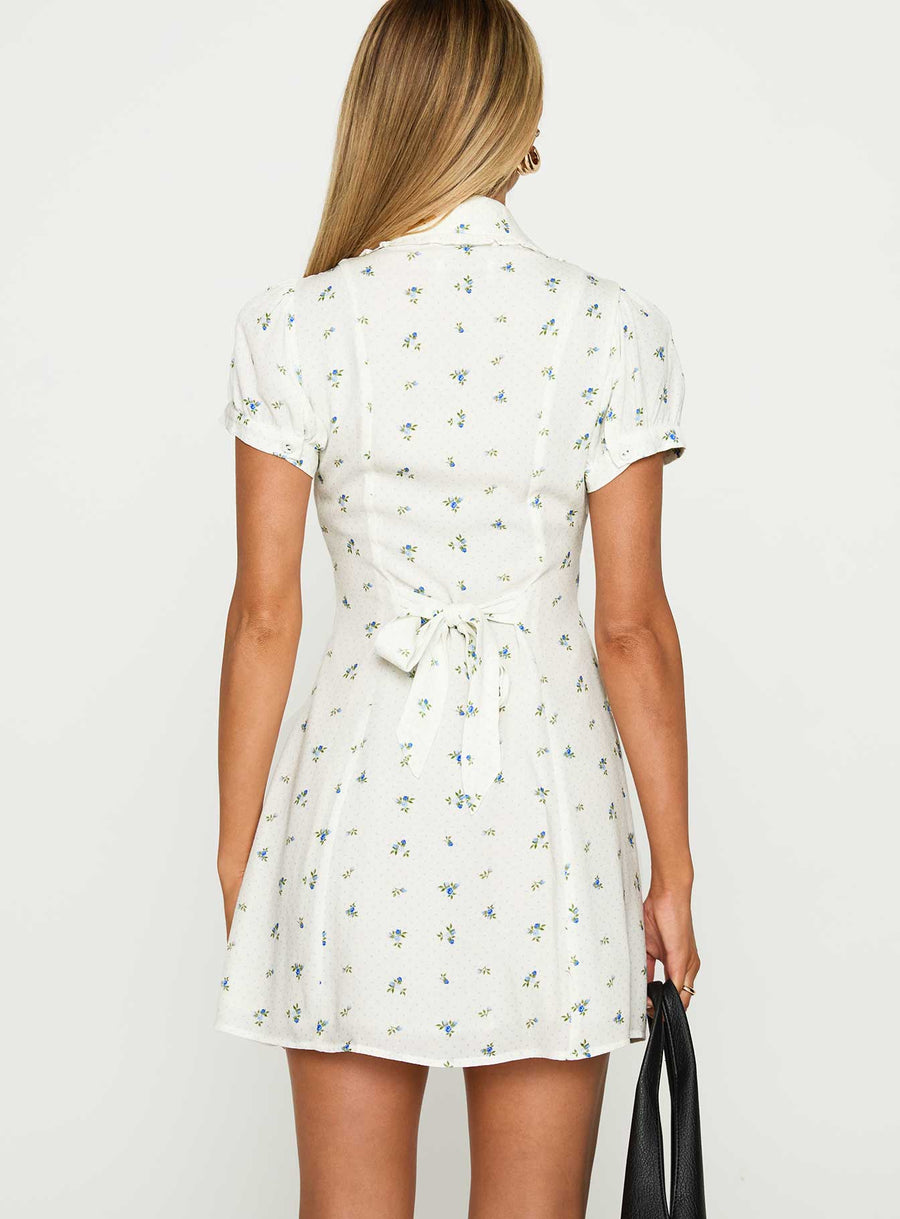 Fabiola Collared Mini Dress Floral · photo 5