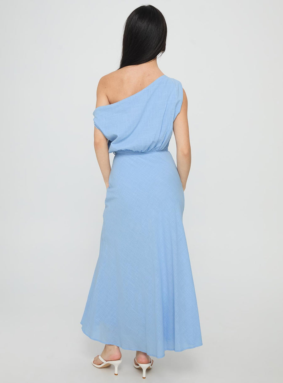 Frangelica Off The Shoulder Maxi Dress Light Blue · photo 4