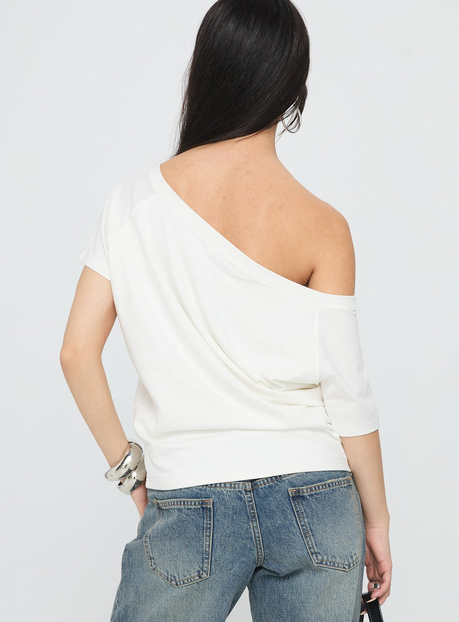 Icon Baby Off Shoulder Top White · photo 5