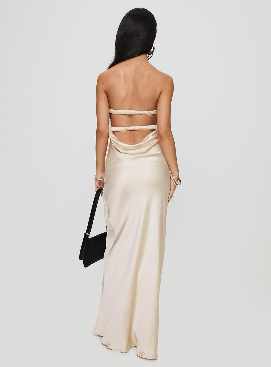 Faviola Strapless Maxi Dress Champagne · photo 5